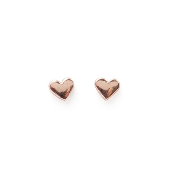Catbird Jewelry - Catbird Classic Heart Studs in 14 kt Rose Gold Discontinued